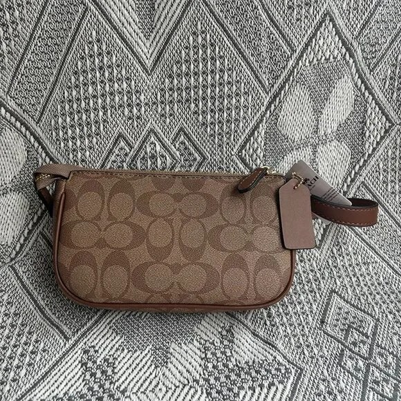 Coach Signature Canvas Mini Shoulder Bag - Picture 2 of 8